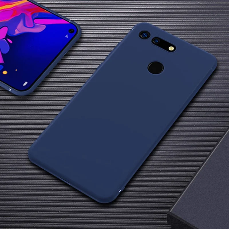 Синий Матовый чехол Raugee для huawei Honor View 20, чехол, силиконовый роскошный бампер, мягкий ТПУ чехол для huawei Honor V20 V 20, чехол - Цвет: Синий