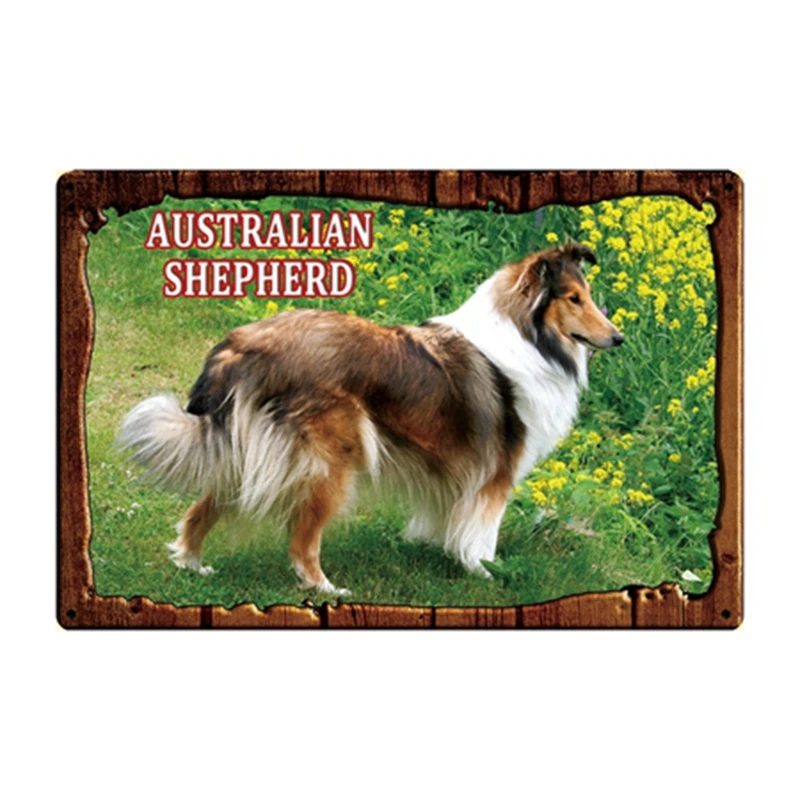 Предупреждение металлическая вывеска Оловянная собака Акита терьер Afghan Hound Basenji