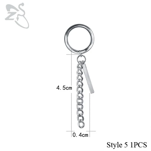 Style5 1PCS ZS 5-22 мм из нержавеющей стали беруши и тоннели болтаются пирсинг уха Расширение уха растягивается пирсинг плоти туннели ювелирные изделия для тела - Окраска металла: Style5 1PCS