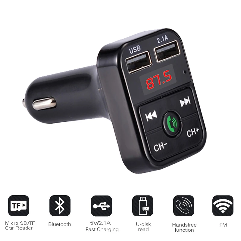Автомобильный комплект громкой связи 30 шт./лот беспроводной Bluetooth FM-передатчик ЖК