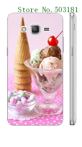Vcustom 2016 Новинка Красочные Блестящий Мороженое Белый Жесткий чехлы для Samsung Galaxy Grand