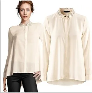 free shiping/women shirt/lady's shirt/hot/fashion shirt/spring/summer/fall shirt/solid blouse/chiffon shirt/full shirt |