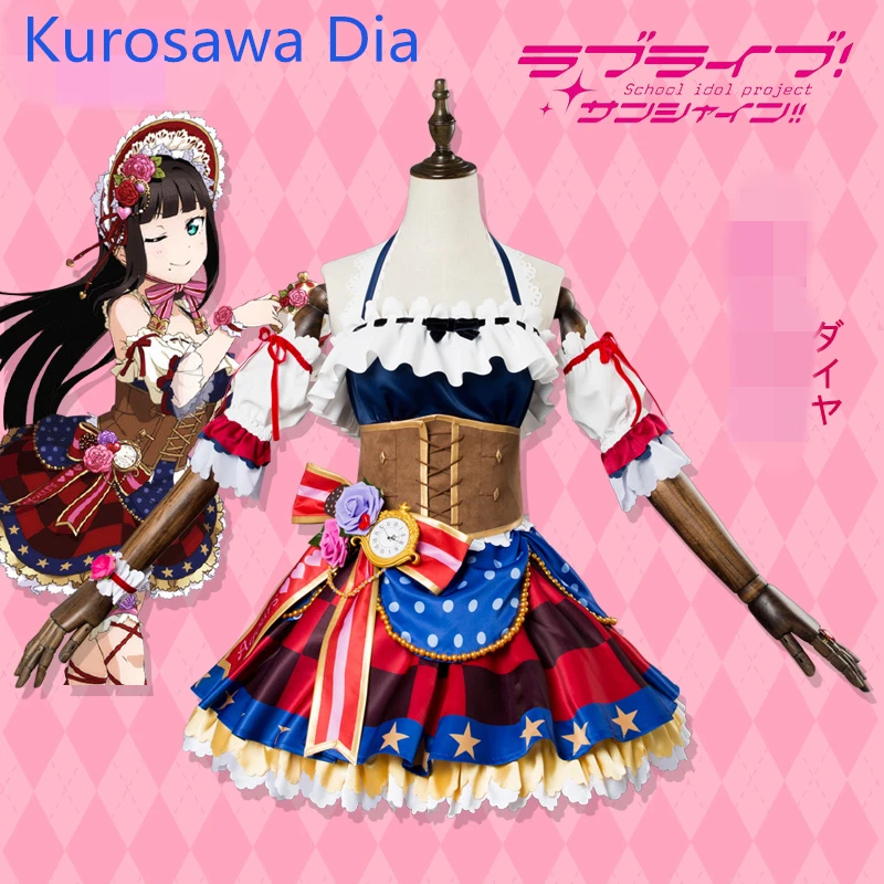 Love Live солнце Aqours День Святого Валентина Пробуждение все члены косплэй костюм шоколадницы горничной женское рождественское платье наряды