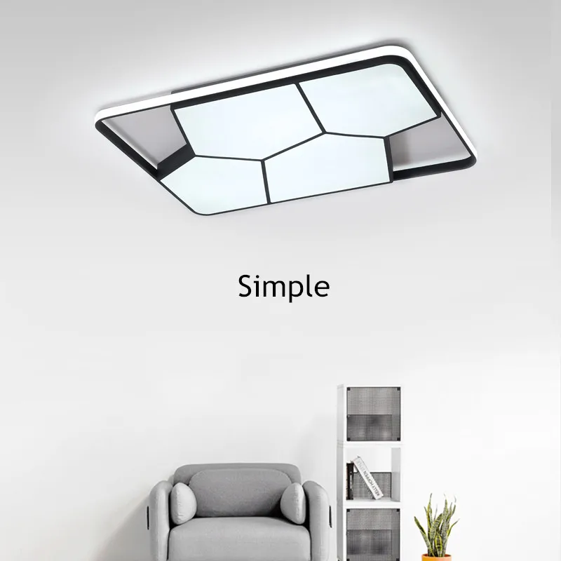 Простая Современная комнатная потолочная лампа светодиодная для гостиной