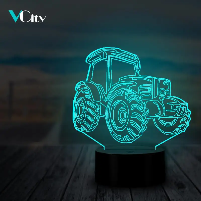 3D лампа VCity в форме квадроцикла багги для пляжа светодиодный Ночной светильник