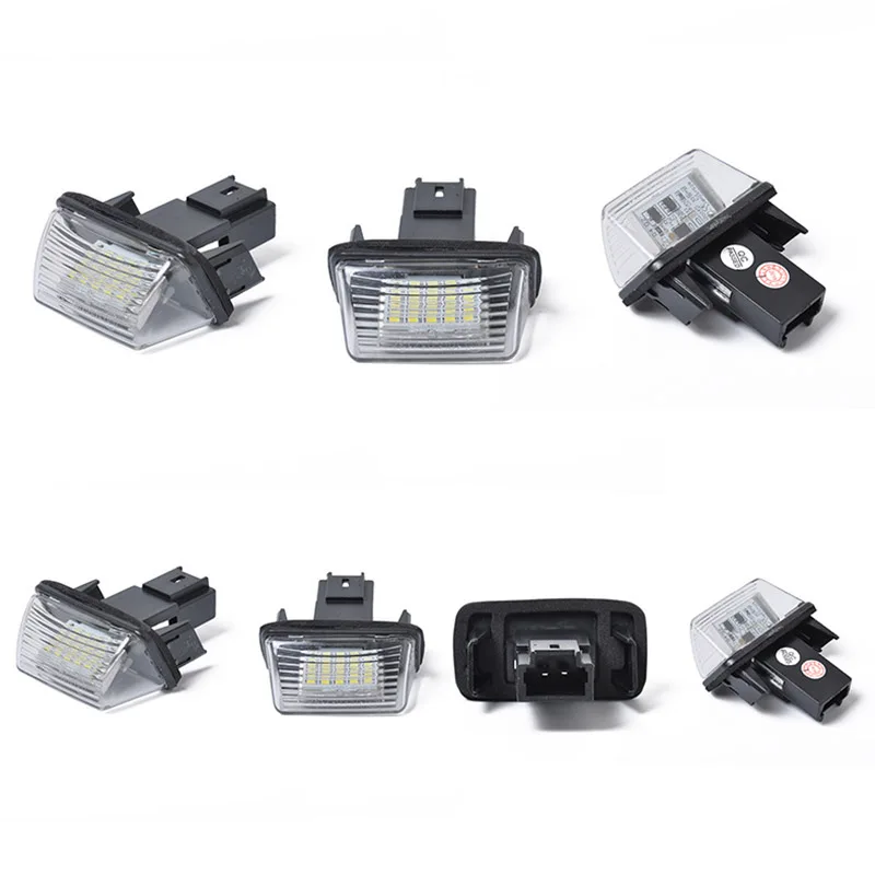 

One Set License Plate Light +Frame Replacement Kit Compatible with Citroen 307 F-Best