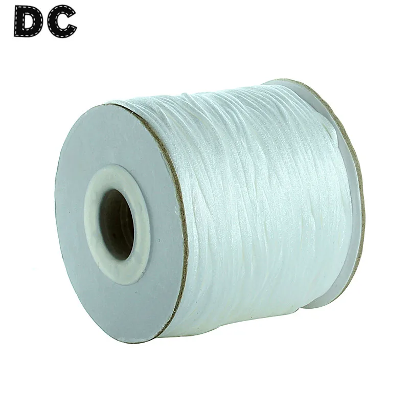 DC 80 ярдов/рулон 12 цветов атласный Шелковый макраме шнур Бисероплетение веревки