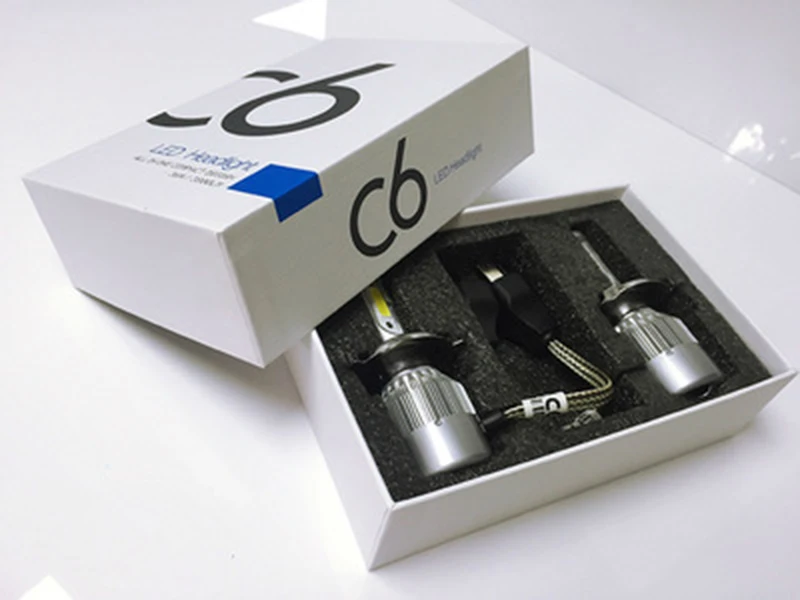 C6 светодиодный светильник лампа упаковка продукта коробки для C6 светодиодный головной светильник автомобиля