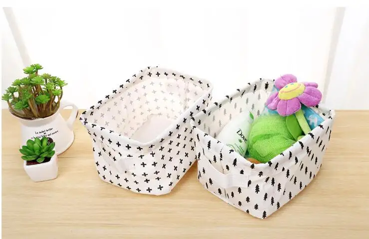 Складная корзина для хранения мусора из хлопка и льна 1 шт. пикника|cesto organizador|picnic