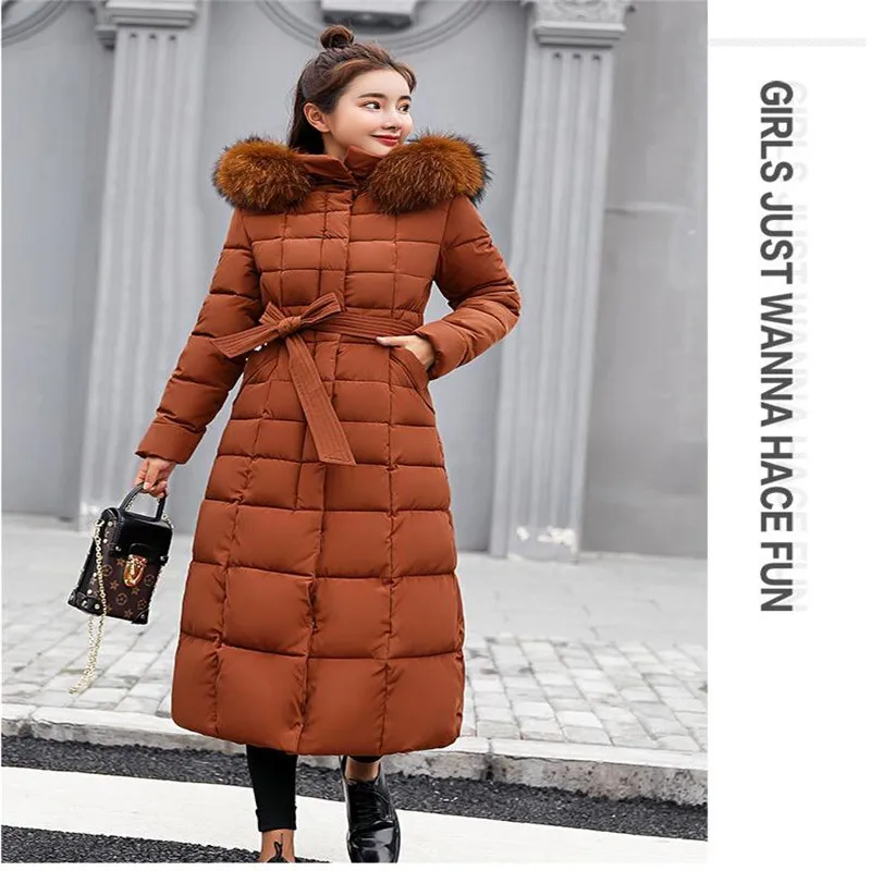 

M-3XL 2021 New Arrival Fashion Slim Women Winter Jacket Cotton Padded Warm Thicken Ladies Coat Long Coats Parka Womens Jackets