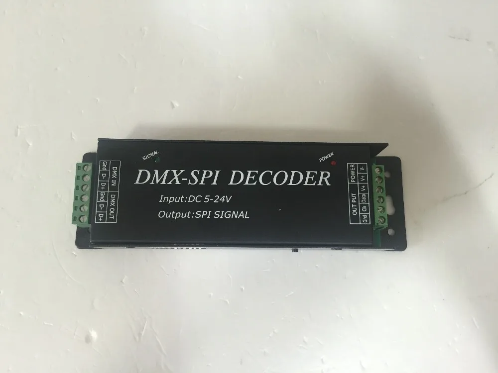 Lpd6803 ws2801 ws2811 ws2812b dmx 512 декодер для цифровая лента; большие размеры 35-режимы Вход 5-24 В постоянного тока выходной сигнал spi для пиксель rgb светодиодные ленты