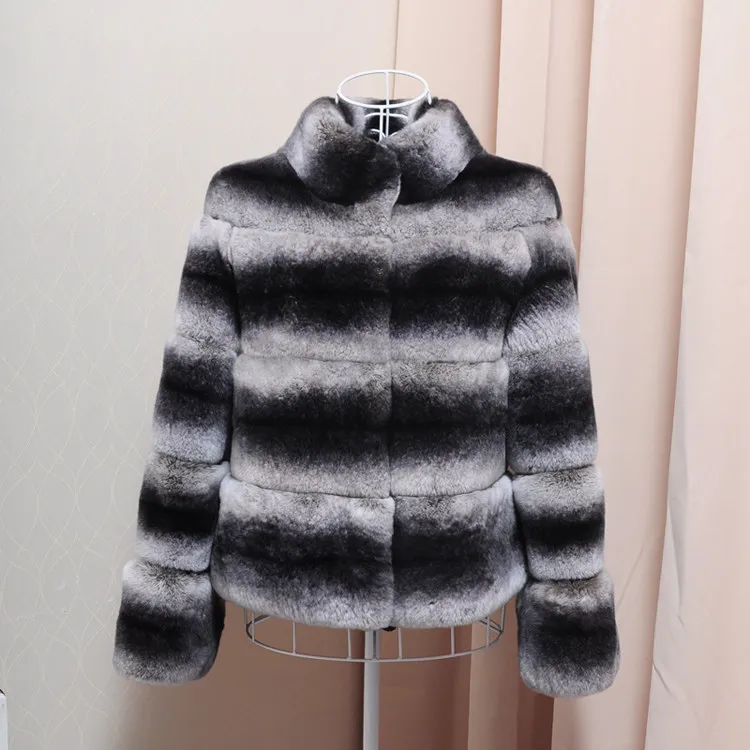 OFTBUY натуральная Шуба из кролика Рекс натуральный мех пальто зимняя куртка для женщин воротник стойка Толстая теплая верхняя одежда Уличная Повседневная