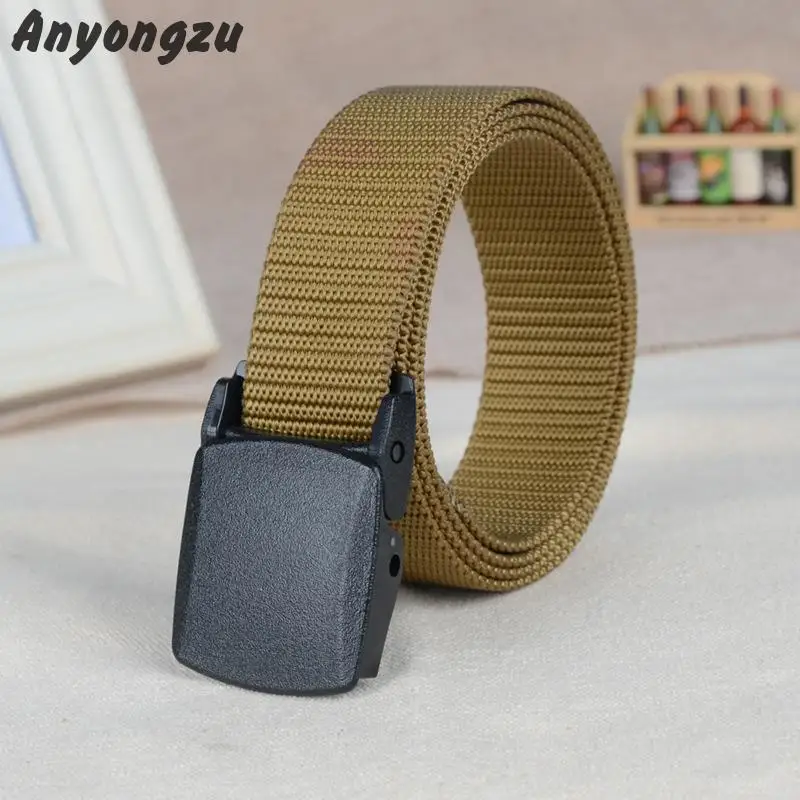 Plastic Steel Smooth Buckle Quick drying Canvas Belt Male Outdoor Leisure Nylon Tanks Grain Multifunction Practical Waistband