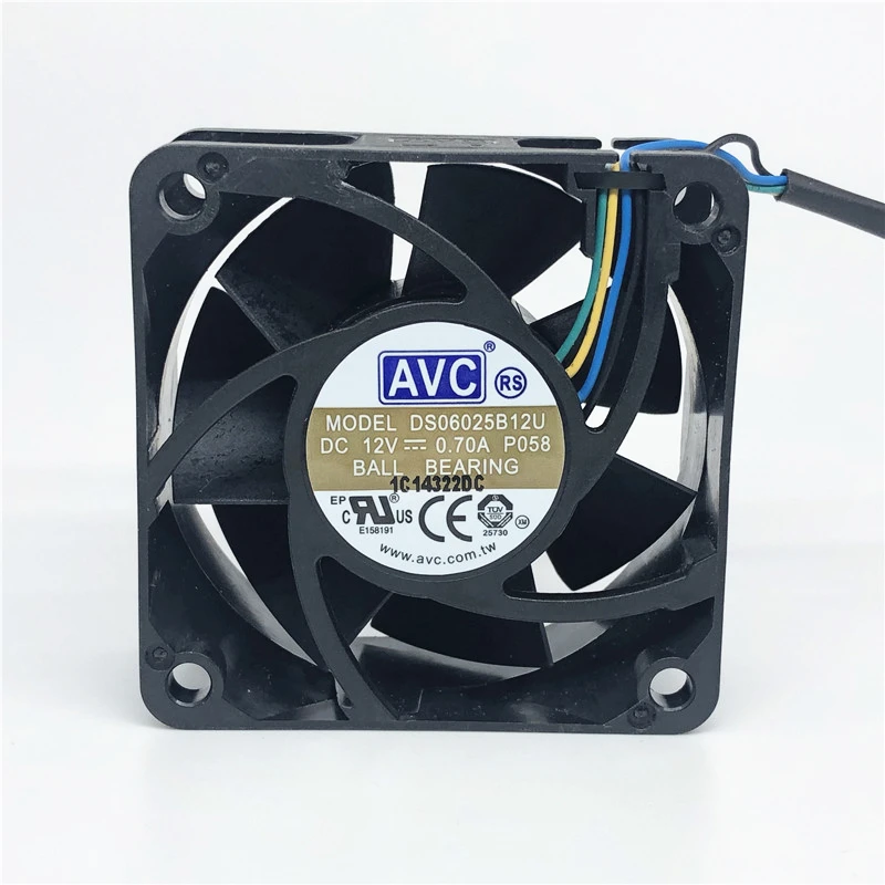 10 шт. шариковый подшипник AVC DS06025B12U 12 В 0.7A 6025 60 мм 60x60x25 вентилятор процессора чехол