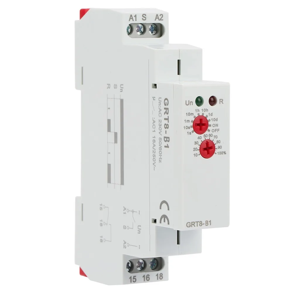 

GRT8-B1 Mini Power Off Delay Time Relay Timer Relay DIN Rail Type AC 220V