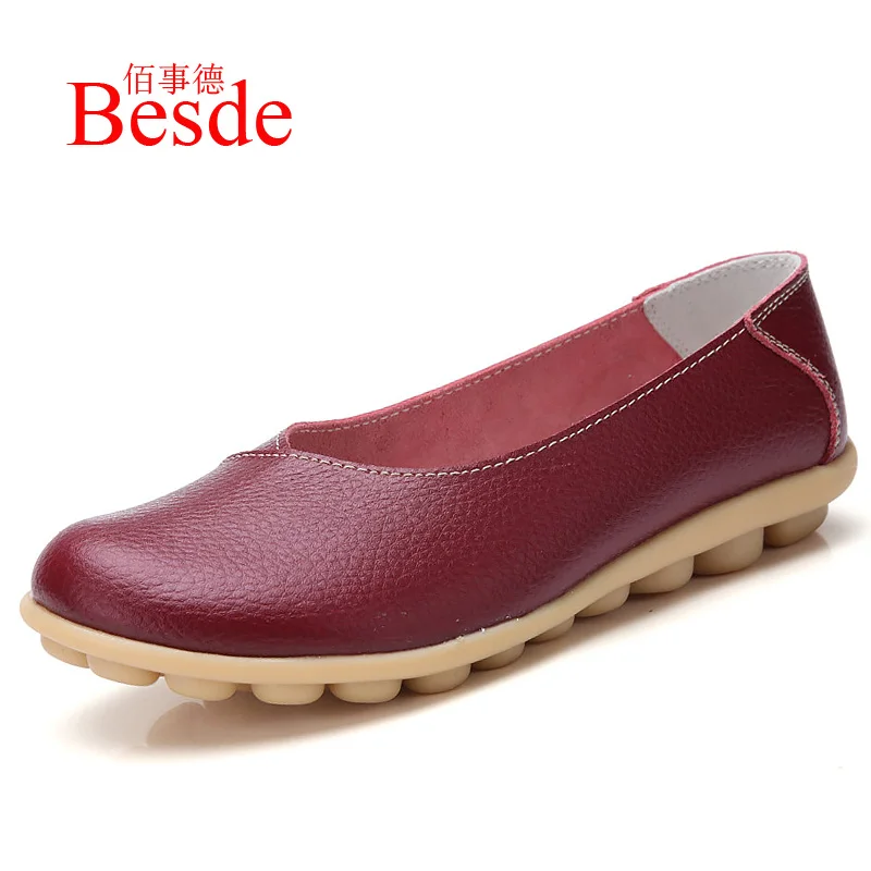 Plus size 11/12 ladies slip on loafers shoes woman trendy summer female flats white genuine leather shoes