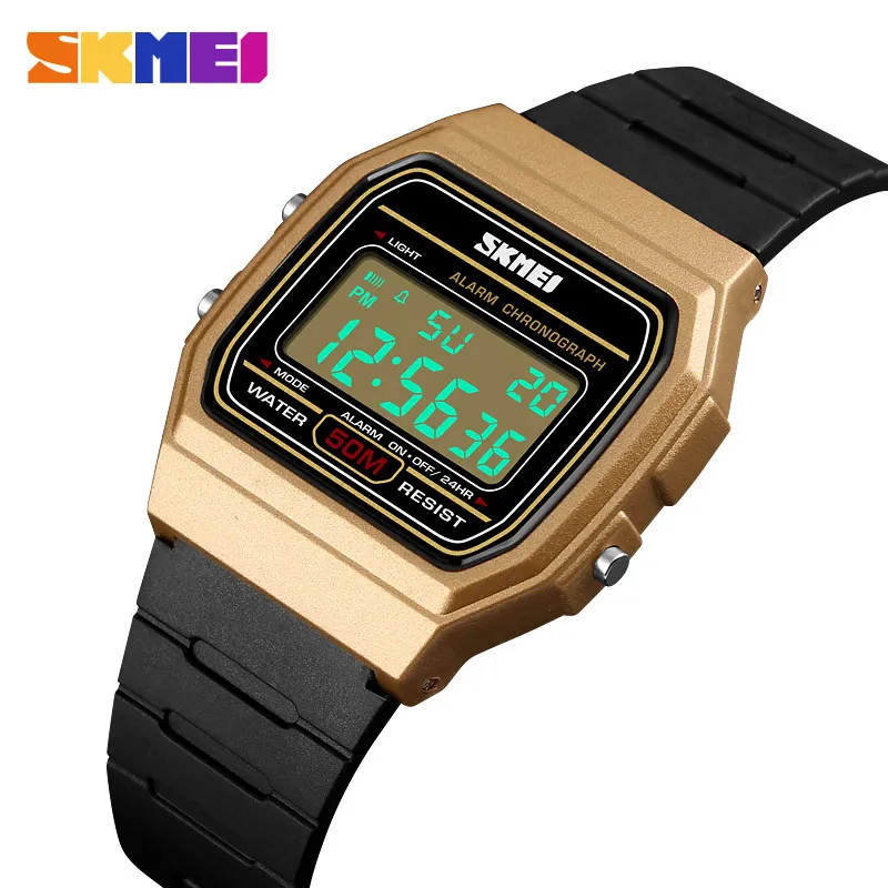 

SKMEI Top Luxury Men's Digital Watch Men's Sport Watch Clock Stopwatch 50M Waterproof Ladies WristWatches Relogio Masculino 1412