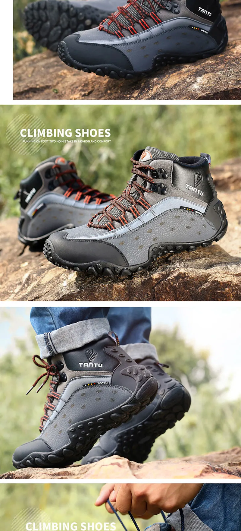 New non-slip Wear-resistant High-top Outdoor Trekking Hiking Shoes Big size 39-46 Sneakers Men Outdoor Hunting Safty Shoes