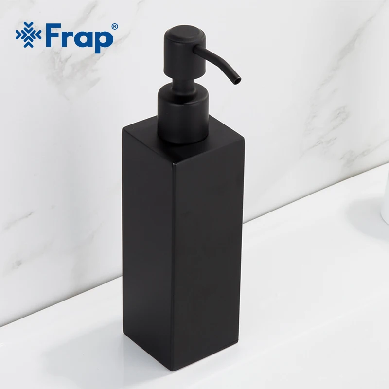 Диспенсер для мыла из нержавеющей стали Frap Y18004 дозатор ванной комнаты черный с
