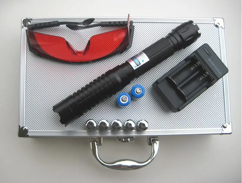 Высокая мощность синий лазерный указатель 10000 МВт фонарик линзы лазера лазерная