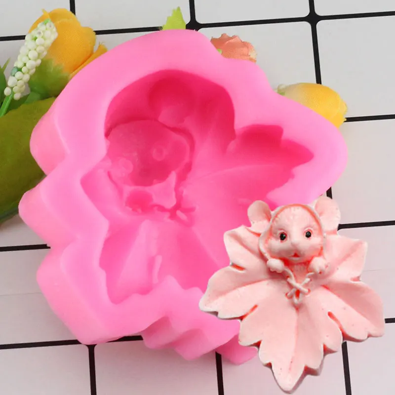 1 шт. Милая мышь клен помадка мыло Форма для шоколада, помадки DIY Кухня украшения торта инструменты