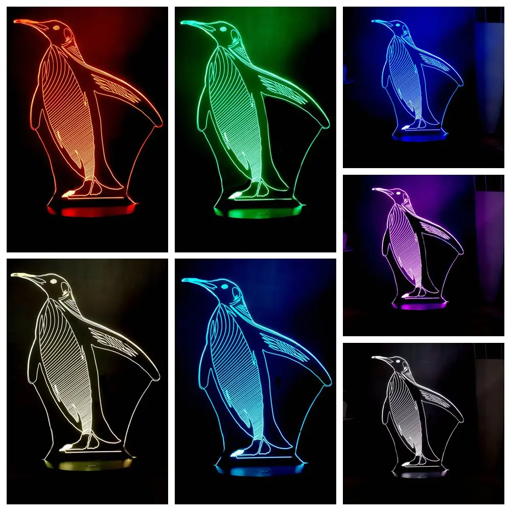 Светодиодная лампа новинка светильник ing Flying Penguin милый Декор для спальни девочек
