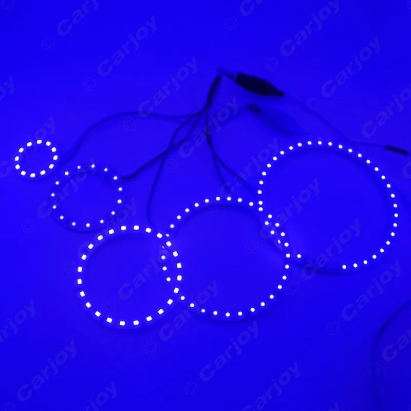 LEEWA 2 шт. 60 мм Автомобильный ангельские глазки 1210/3528 15SMD светодиодный фонарь Halo Кольцо Ангел освещение для глаз белый красный синий# CA2667