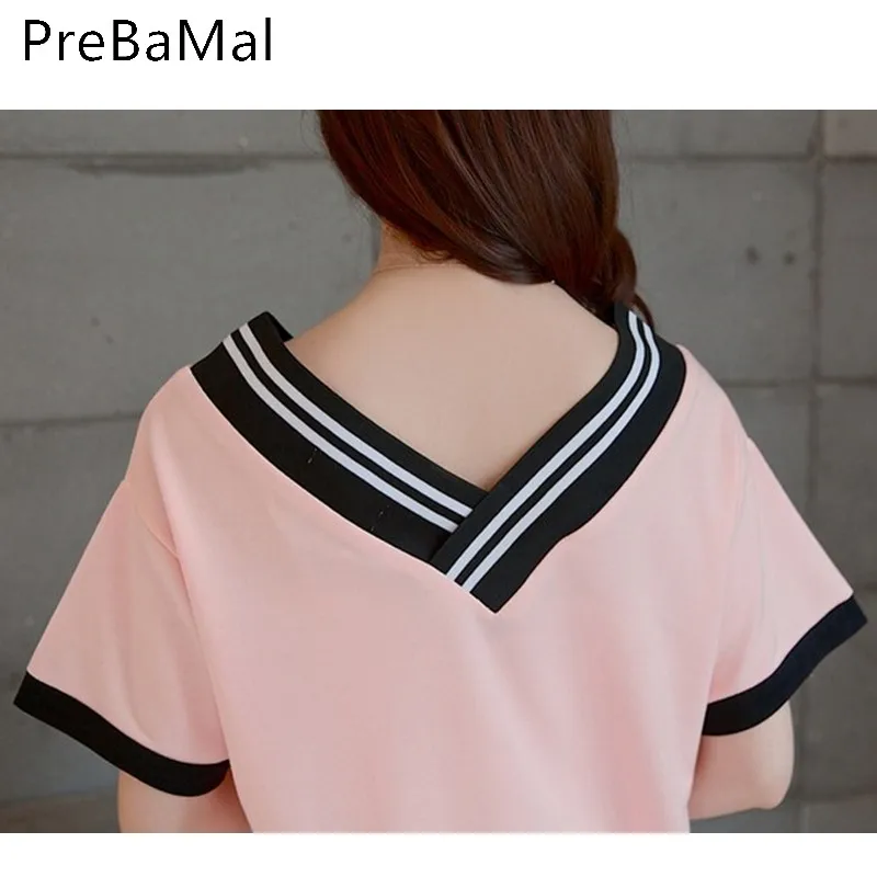 2019 летние шорты с длинными рукавами пижамный комплект kawaii одноцветная одежда для