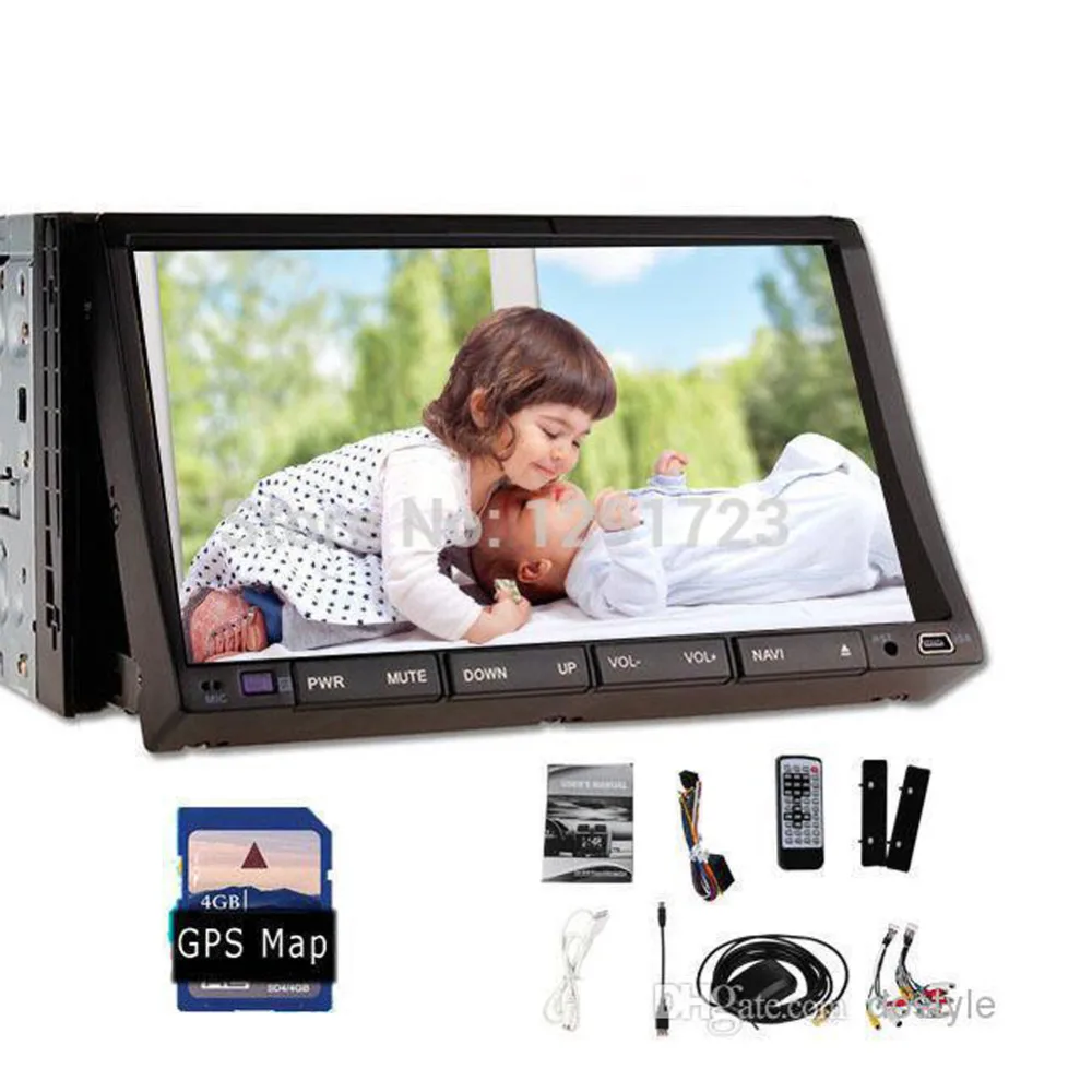 Аналоговый ТВ автомобильный радиоприемник двойной dvd плейер DIN gps навигация в