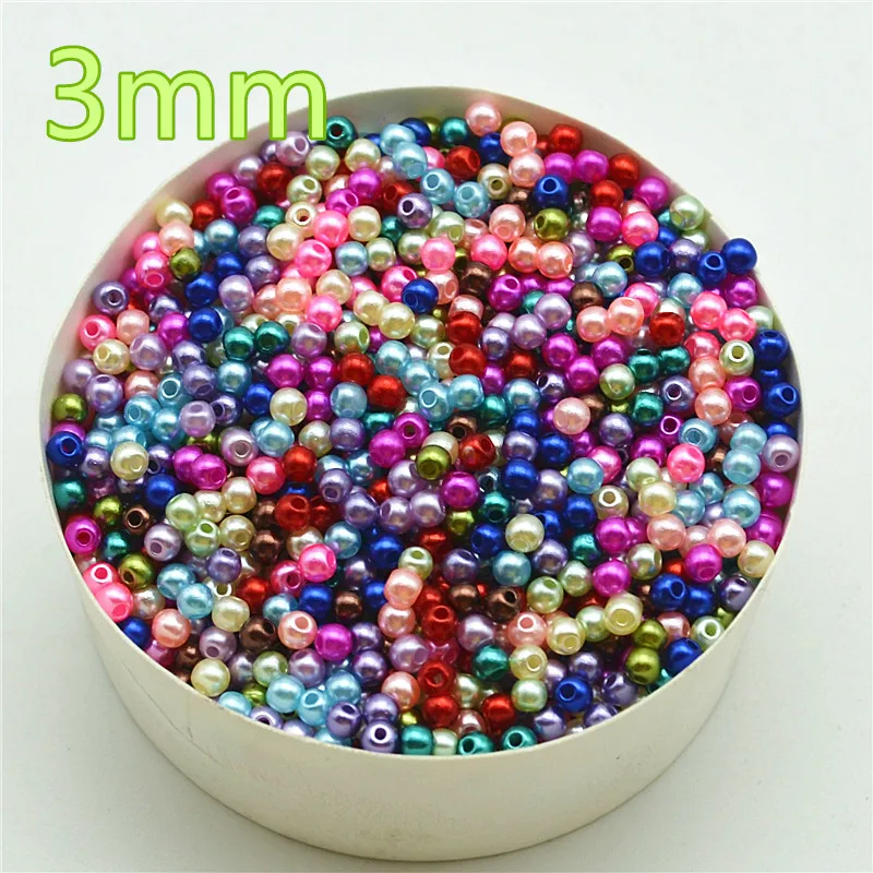 Круглые жемчужные шарики разных цветов 3 10 мм модные аксессуары для одежды своими