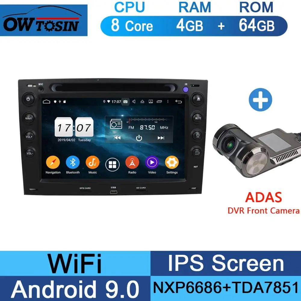 64G Adas Camera " ips 8 ядерный 4G+ 64G Android 9,0 автомобильный dvd-плеер для Renault Megane 2 ii 2003 2004 2005 2006 2007 2008 2009 CarPlay мультимедиа - Цвет: 64G Adas Camera