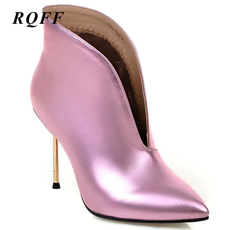 2020 г. Новая модная обувь с острым носком простые ботильоны женские пикантные