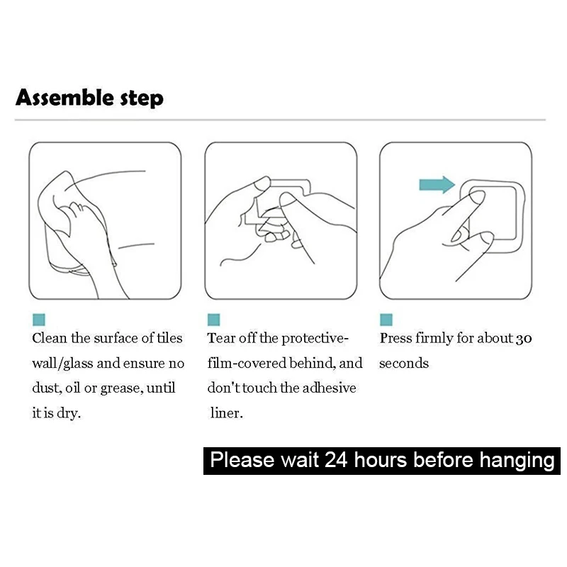 2 предмета прочный сверхмощный самоклеящиеся крючки черный матовый 304 из