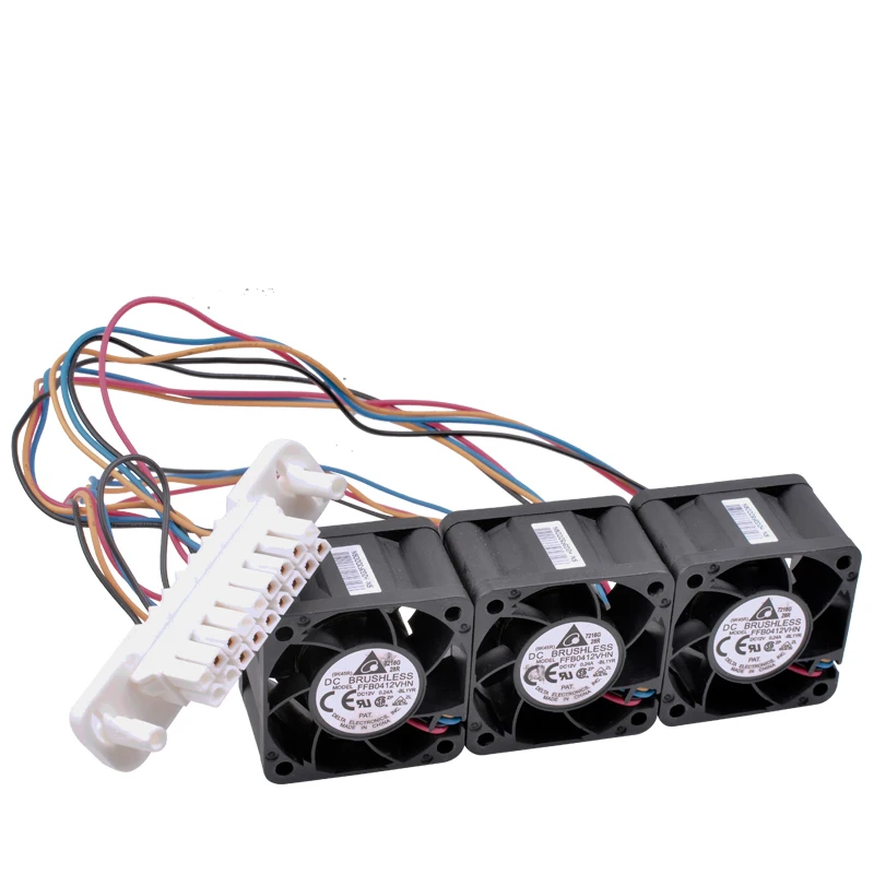 Новый оригинальный FFB0412VHN 4 см 40x40x28 мм 12 В постоянного тока 0 24 а 3 вентилятора в