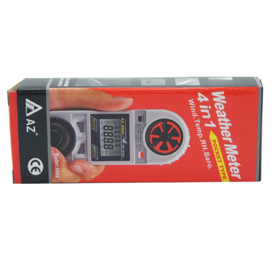 AZ8910 мини Windspeed метр воздушный поток карманный тип атмосферного давления тестер