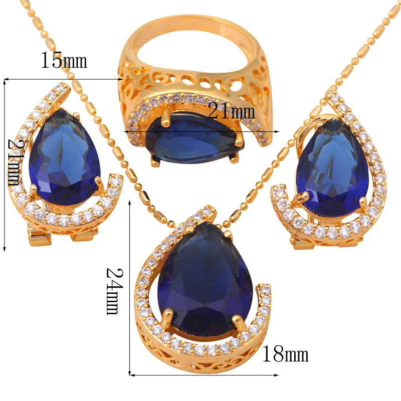 Top quality Silver tone Zircon Health Nickel &amp Lead free Earring Necklace Ring sz #7.5 #8.5 #9.25 Jewelry Set JS303A | Украшения и