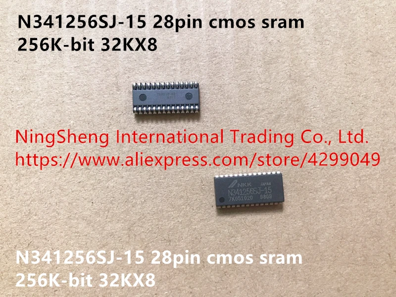 Оригинальные новые аксессуары для электропитания 100% N341256SJ-15 28pin cmos sram 256K-bit 32KX8 |