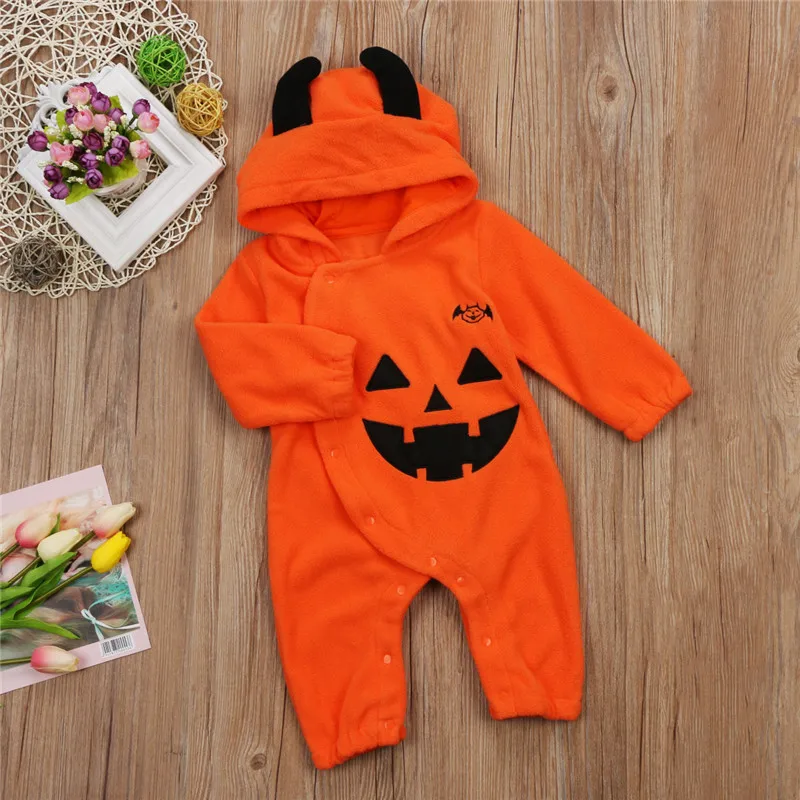2018 Модный милый комбинезон для новорожденных мальчиков и девочек на Хэллоуин с