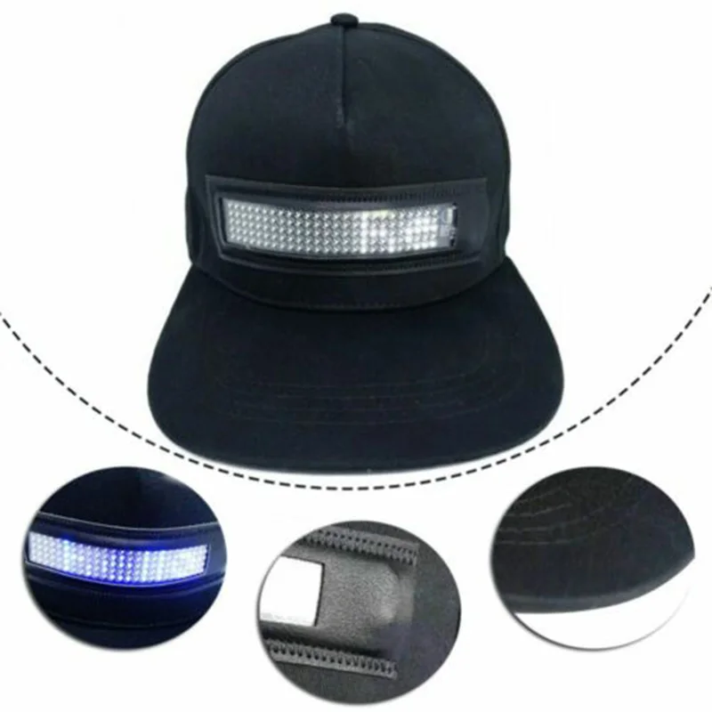 LED Light Up Hat Colorful Cap Cool with Screen Waterproof Smartphone Controlled C55K Sale | Спорт и развлечения