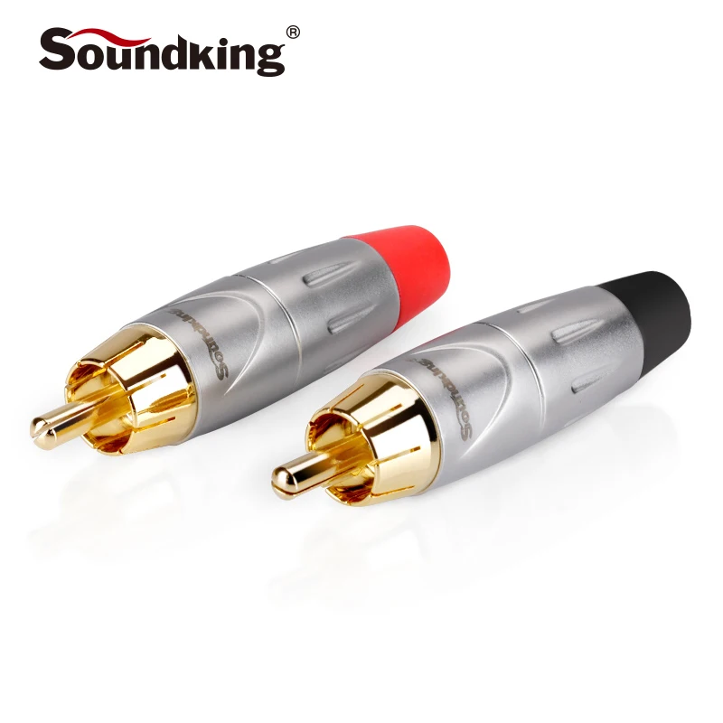 Soundking Высокое качество RCA штекер цинковый сплав корпус позолоченный аудио видео