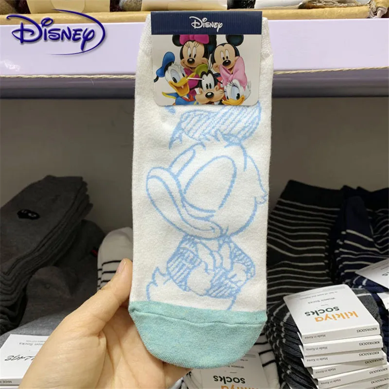 Disney носки с принтом из мультфильма Микки Дональд Дак эскиз каракули для женщин