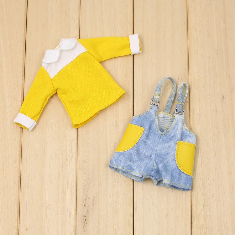 Blyth Кукла Одежда ковбойский комбинезон с длинным рукавом костюмы доступны для Chloe