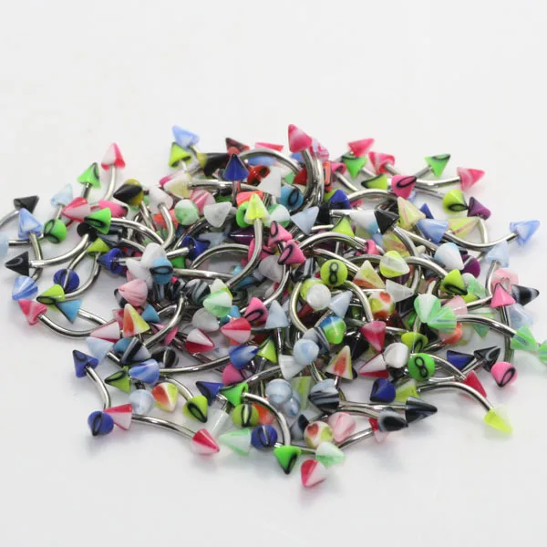 УФ акриловое кольцо для бровей 50 шт. разные цвета|eyebrow ring|body piercing jewelrybody jewelry wholesale |