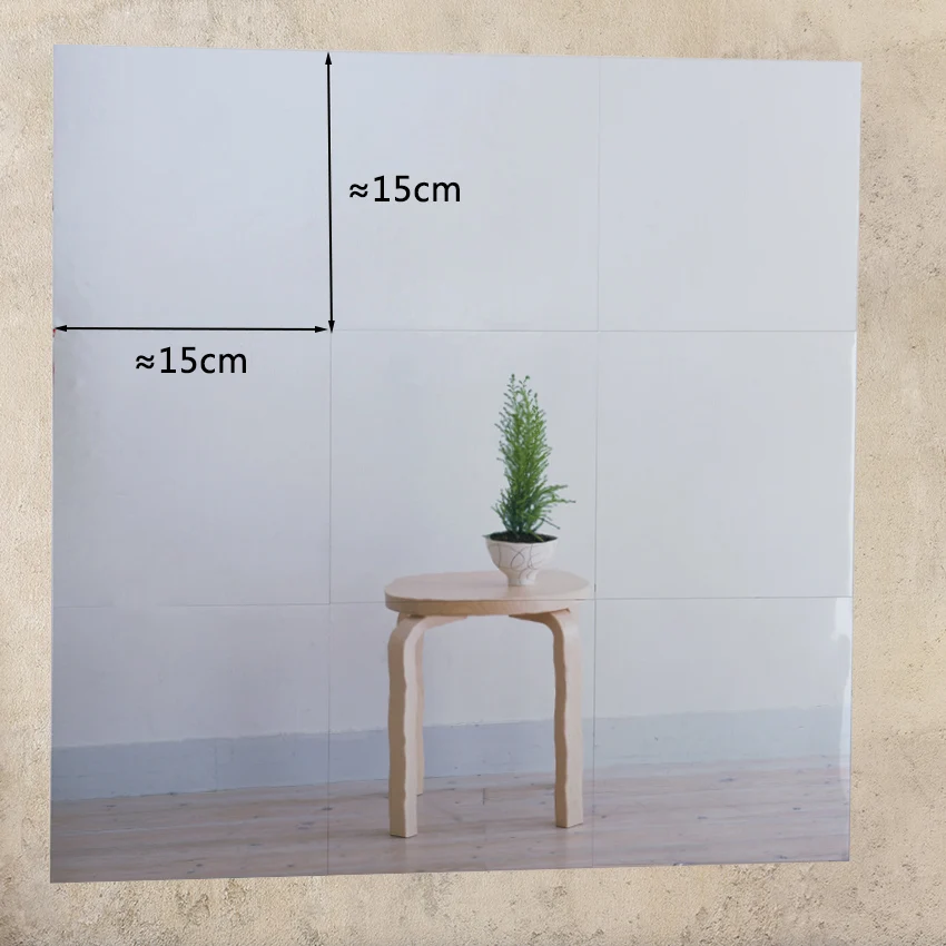 Квадратные Зеркальные наклейки на стену 9 шт./компл. 15x15 см | Дом и сад
