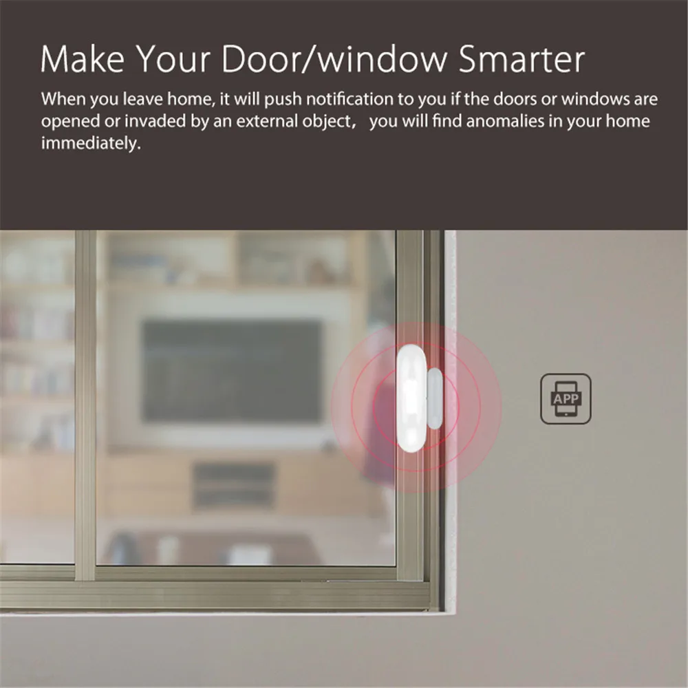 WiFi датчик двери дома детектор окна приложение уведомления оповещения на