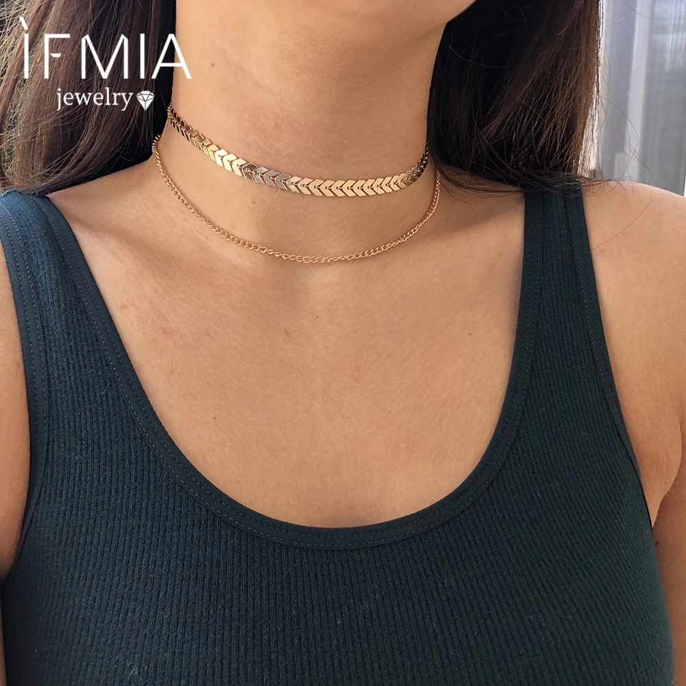 Модное ожерелье IFMIA из сплава в стиле ретро женское очаровательное двойное