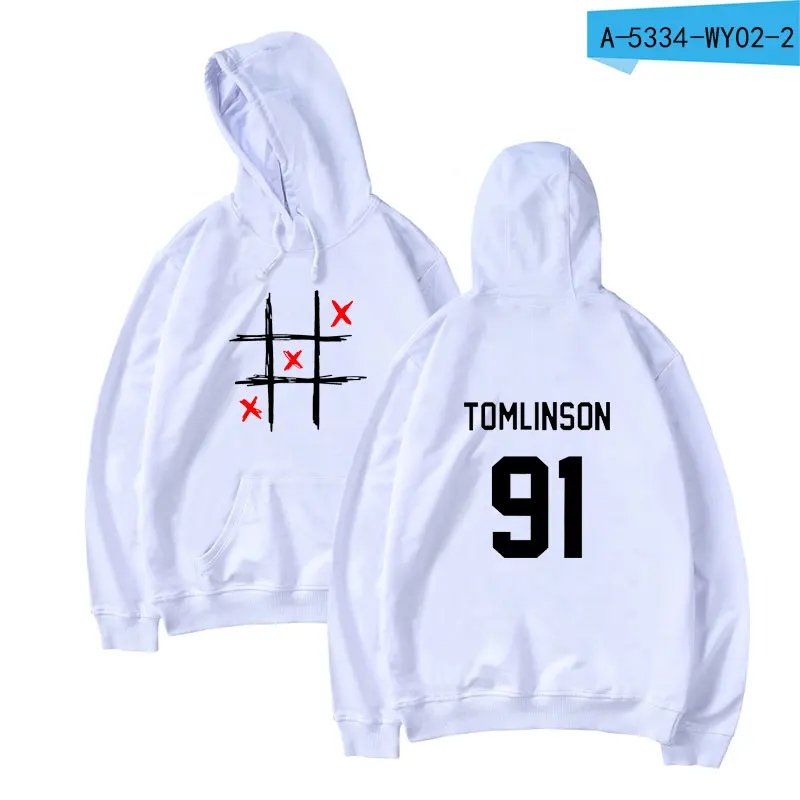 White Луи Томлинсон One Direction толстовки мужские/женские толстовки Толстовка Зимняя Толстовка женские толстовки Повседневная одежда Размер 4XL - Цвет: White