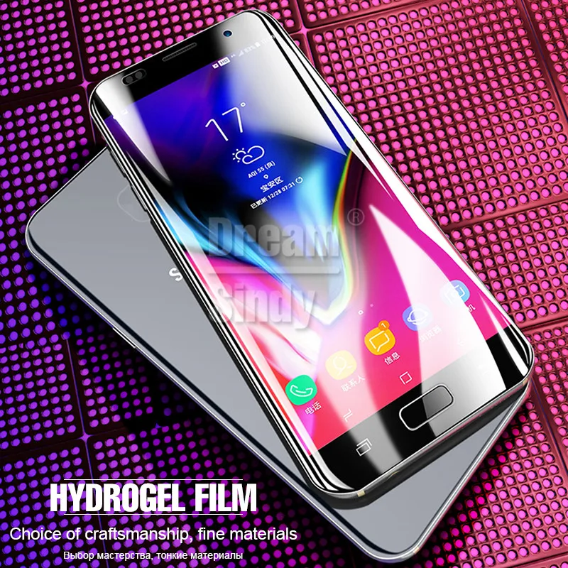Полное покрытие мягкий защитный гидрогель пленка для samsung Galaxy A3 A5 A6 A7 A8 A9 2016 2017 2018