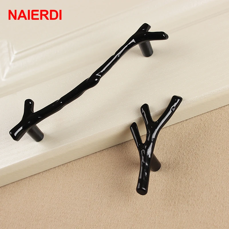 Ручки для дерева NAIERDI 10 шт. черная бронзовая кухонная ручка 96 мм 128 ручки выдвижных