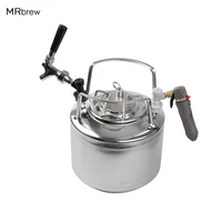 Homebrew 6L Cornelius style Ball lock Beer Keg & Chrome Plated beer faucet tap & co2 keg charger kit